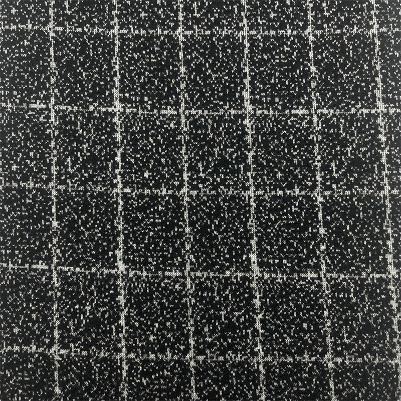 Plaid Dots Pattern Knit Wool Fabrics Para sa Mga Blazer 182808-1