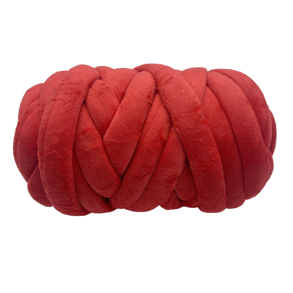 Polyester Fancy Yarn 2cm Velvet Tube Yarns Para sa Finger Knitting