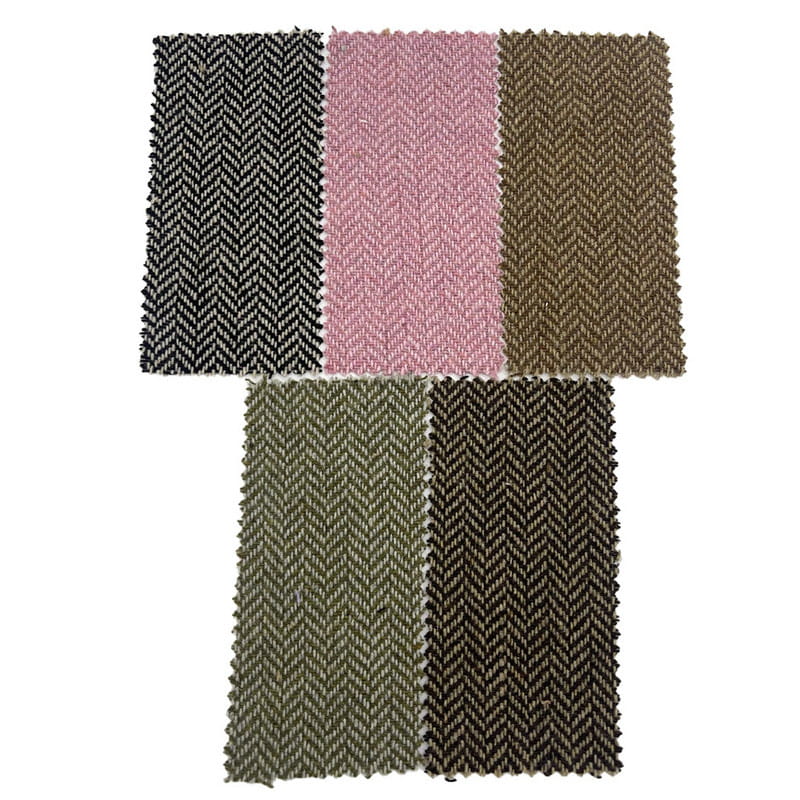 Pink Herringbone Wool Jacquard Fabrics Para sa Pantalon 3532