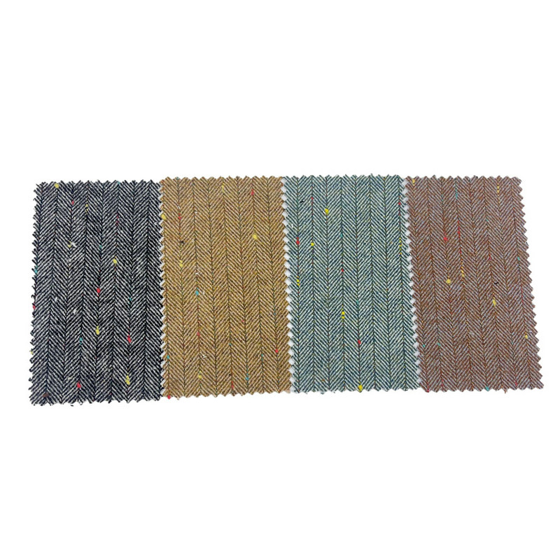 Makukulay na Dots Herringbone Wool Woven Fabrics Para sa Upholstery 3611