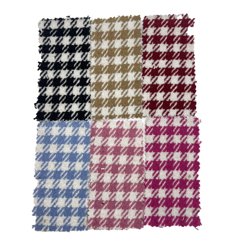 Multi Colors Check Twill Wool Home Textile 3741