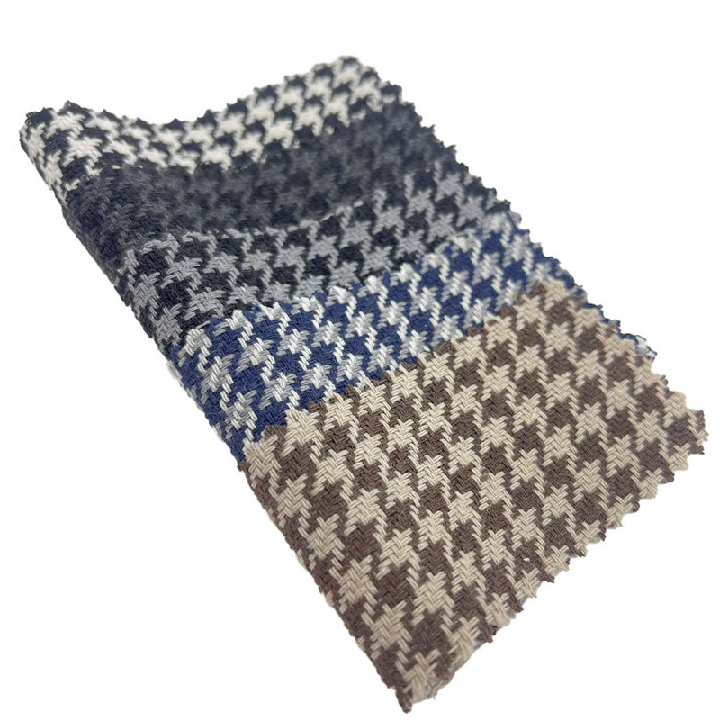 Dark Grey Houndstooth Wool Woven Fabrics Para sa Hoodies 3946