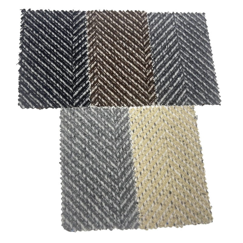 30 Wool Herringbone Jacquard Woven Tweed Fabrics Para sa Car Seats 4134